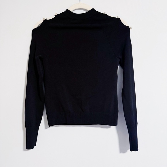 Jonathan Simkhai - Black Cutout Long Sleeve Top - Picture 4 of 5